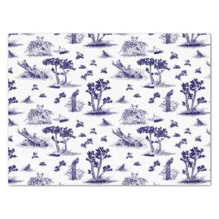 Bobwhite Toile De Jouy Tissue Paper Blue