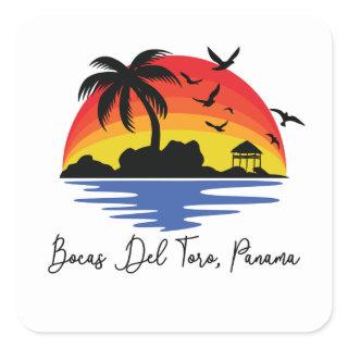 Bocas Del Toro Panama Square Sticker