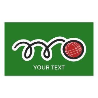 Bocce ball rectangular sticker