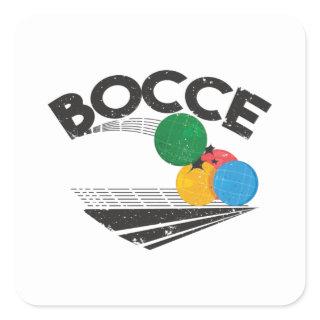 Bocce Balls Game Square Sticker