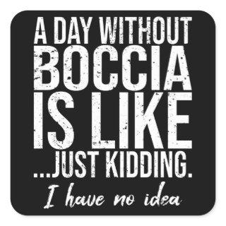 Boccia funny sports gift idea square sticker