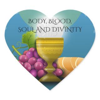 BODY, BLOOD, SOUL AND DIVINITY HEART STICKER