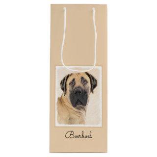 Boerboel Painting - Cute Original Dog Art Wine Gift Bag