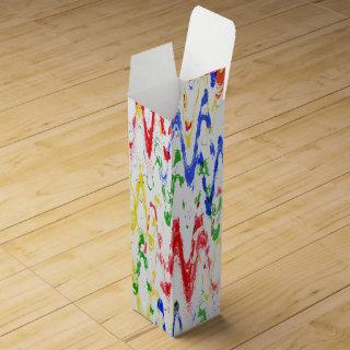 Bohemian Abstract Chevron Wine Box