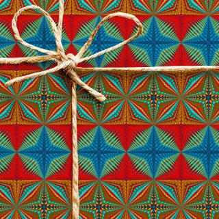 Boho Abstract Hippie Cool Red Blue Ethnic Trippy