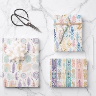 Boho Bohemian All-Occasion Pastel Watercolor Set  Sheets