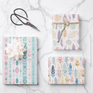 Boho Bohemian All-Occasion Pastel Watercolor Set  Sheets