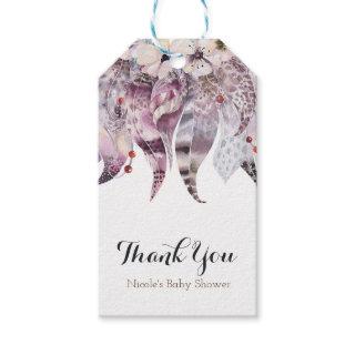 Boho Bohemian Feathers Chic Rustic Glam Favor Gift Tags