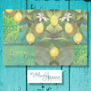 BOHO Botanical Lemon Vintage Ephemera Decoupage Tissue Paper