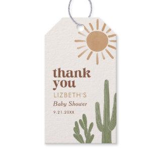 Boho Desert Cactus Baby Shower Gift Tags