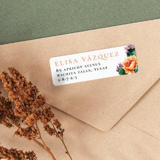 Boho Desert Cactus & Flowers Return Address Label
