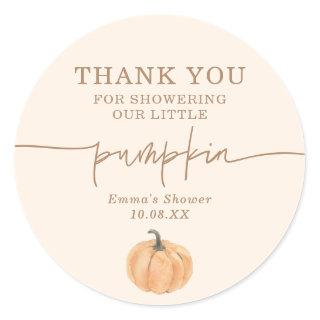 Boho Fall Pumpkin Thank You Favor Sticker