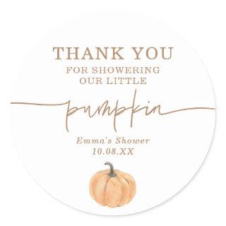 Boho Fall Pumpkin Thank You Favor Sticker