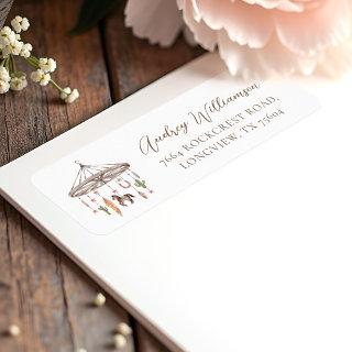Boho Feather Cowboy Wild Western Baby Mobile Label