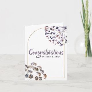 Boho Floral Wedding Folded Card