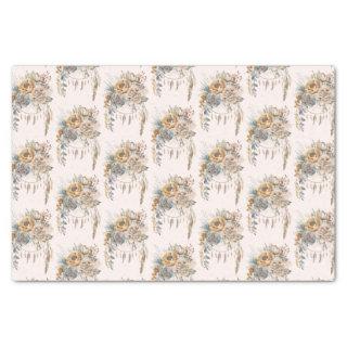 Boho Flower Bouquet and Dreamcatcher Pattern Tissue Paper