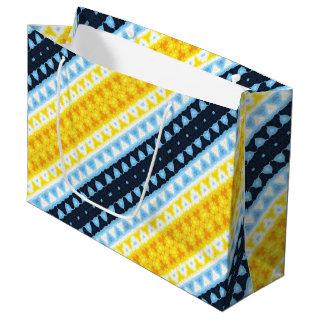 Boho Groovy Geometric Abstract AroAce Pride Flag Large Gift Bag