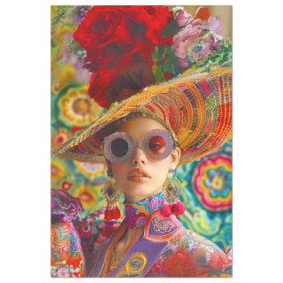 Boho Hippie Vibrantly Colored Decoupage Tissue Paper