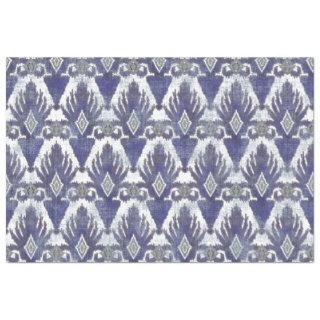 BOHO IKAT Vintage Tribal Rustic Blue Decoupage Tissue Paper