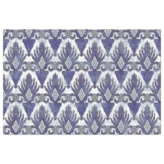 BOHO IKAT Vintage Tribal Rustic Blue Decoupage Tissue Paper