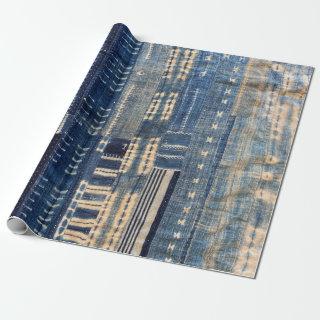 boho indigo mudcloth quilt