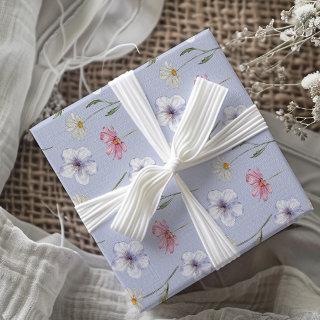Boho Liilac Wildflower Watercolor Pattern