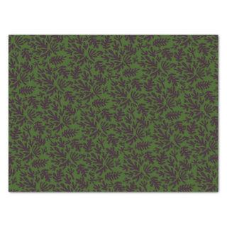Boho Matisse Botanical Shapes Pattern Black Green Tissue Paper