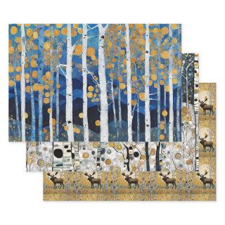 Boho Mountain Aspen Tree Scenes   Sheets