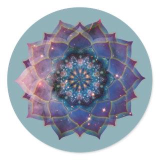 Boho Nebula Mandala, Mystical Classic Round Sticker