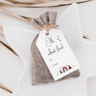 Boho Rainbow and Hearts Ch Oh What Fun To and From Gift Tags