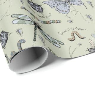 Boho Sage Baby Bugs Insects Kids
