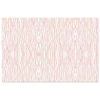 BOHO Simple Pink Watercolor Painted Stripe Pattern Tissue Paper