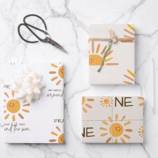 Boho Summer First Trip Around Sun Birthday  Sheets