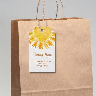 Boho Sunshine Baby Shower Thank You Gift Tags