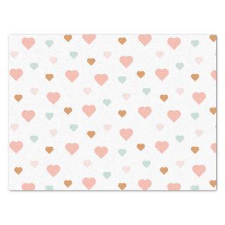 Boho Valentine's Day pastel love hearts Wrapping P Tissue Paper