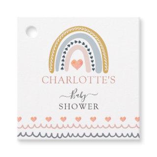 Boho Watercolor Rainbow Baby Shower Gift Favor Tags
