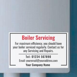 Boiler Servicing and Repairs Heating Engineer Rectangular Sticker