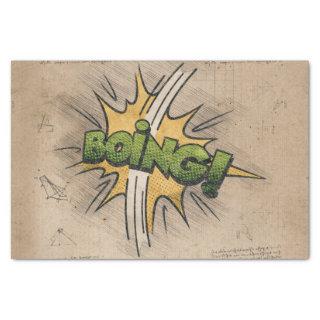 BOING! Vintage Comic Book Steampunk Pop Art Tissue Paper