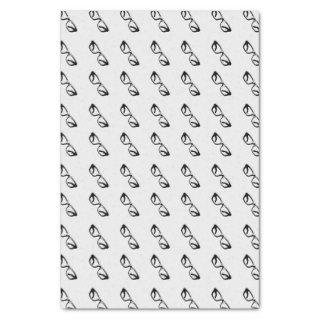 Bold Black Frame Glasses Art Tissue Paper