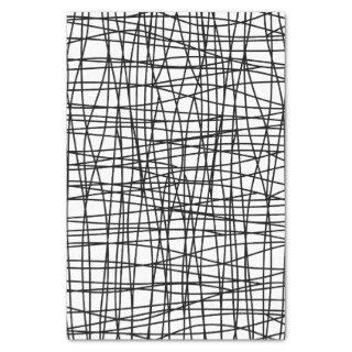 Bold Black & White Scribble Art Tissue Paper