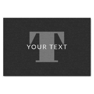 Bold Editable Text | Black White & Grey Tissue Paper