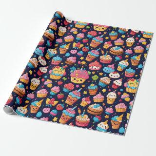 Bold Kawaii Birthday Pattern