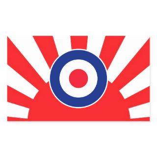 Bold MOD Target Roundel on Burst Japan Rectangular Sticker