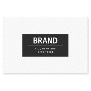 Bold Modern Brand or Business Name | Black & White Tissue Paper