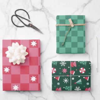 Bold Modern Checkered Christmas   Sheets