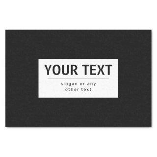 Bold Modern Editable Text | Black & White Tissue Paper
