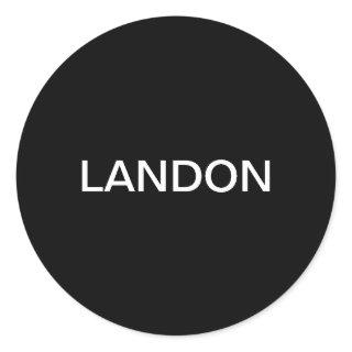 Bold Modern Editable Text Classic Round Sticker