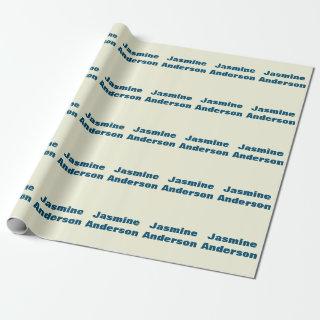 Bold Modern Minimalist Beige Ocean Blue Color