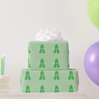 Bold Modern Monogram | Pale & Kelly Green