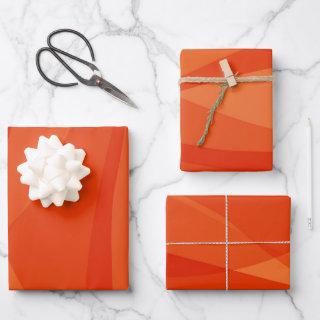 Bold Modern Orange Abstract Shapes Art Aesthetic  Sheets